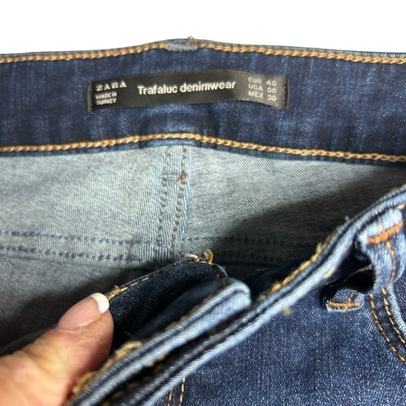 Zara Trafaluc Denimwear Raw Hem Skinny Jeans Sz 0 - Picture 5 of 13